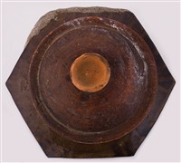 六角形開光雜寶紋陶製茶罐藏品圖，第3張